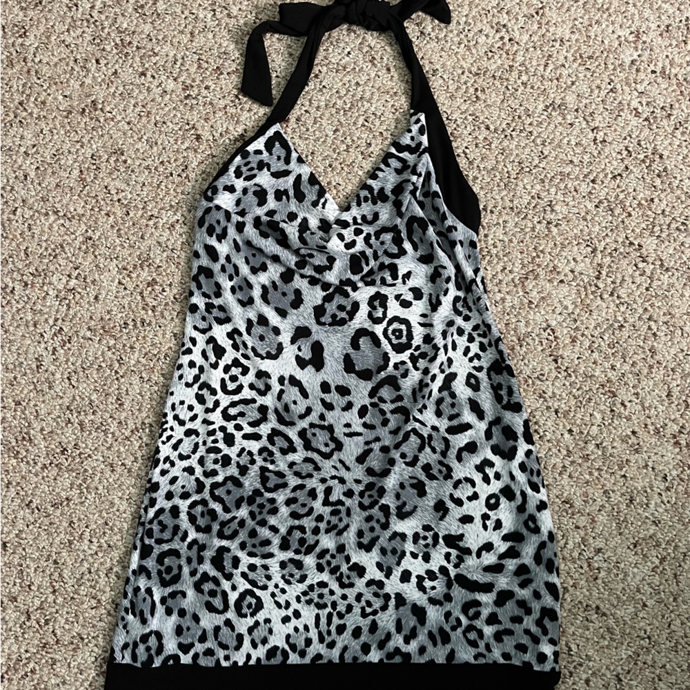 Sexy leopard print mini dress
